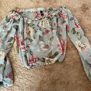 Windsor off shoulder long sleeve top